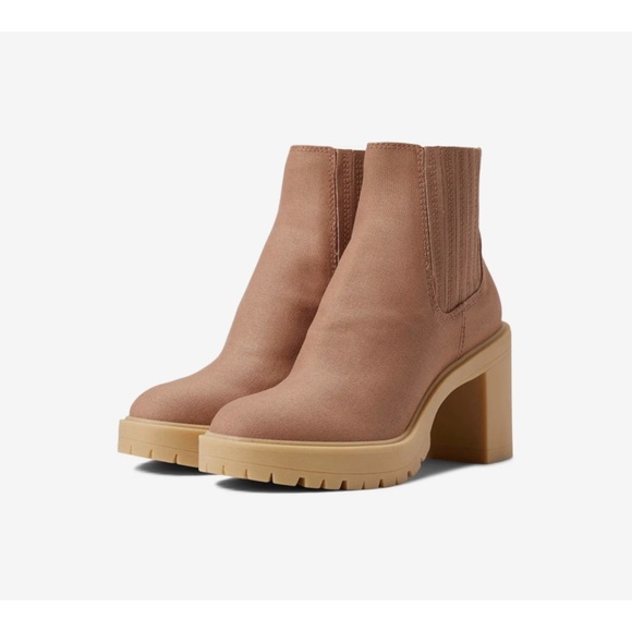 NWT! Dolce Vita Caster Boots in Cafe Canvas Size 6.5 - Picture 2 of 6